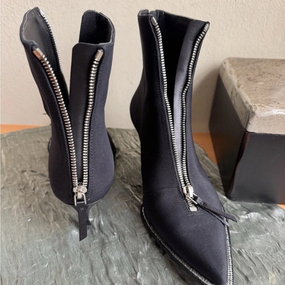 ALEXANDER WANG ANKLE ERI BOOTS RHINESTONES BLACK SIZE 7.5 - Picture 7 of 12